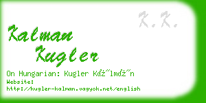 kalman kugler business card